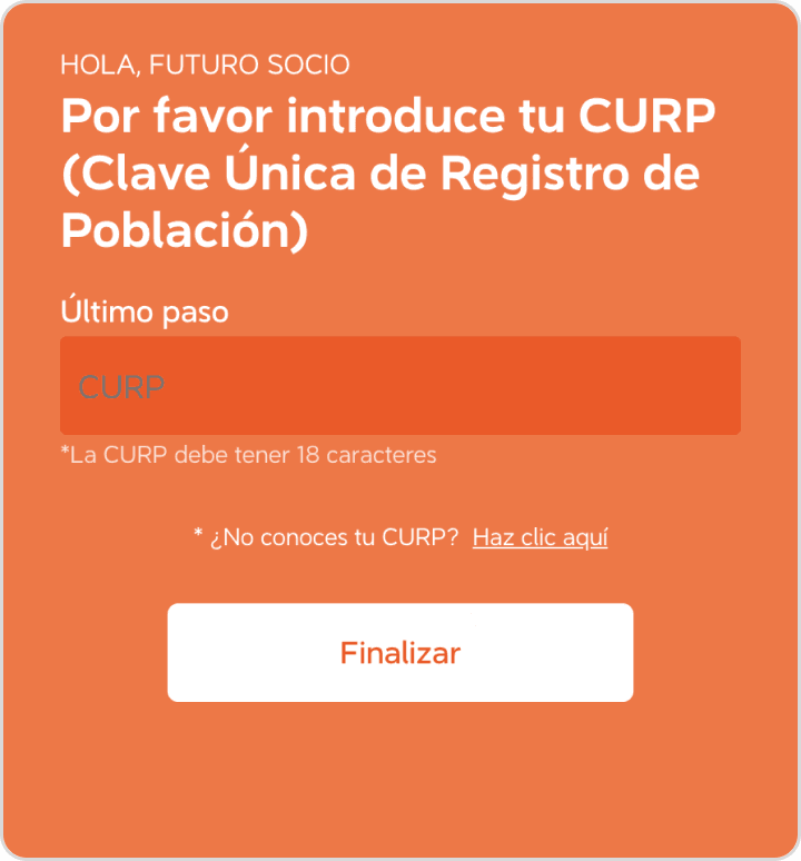 Ingresa tu CURP